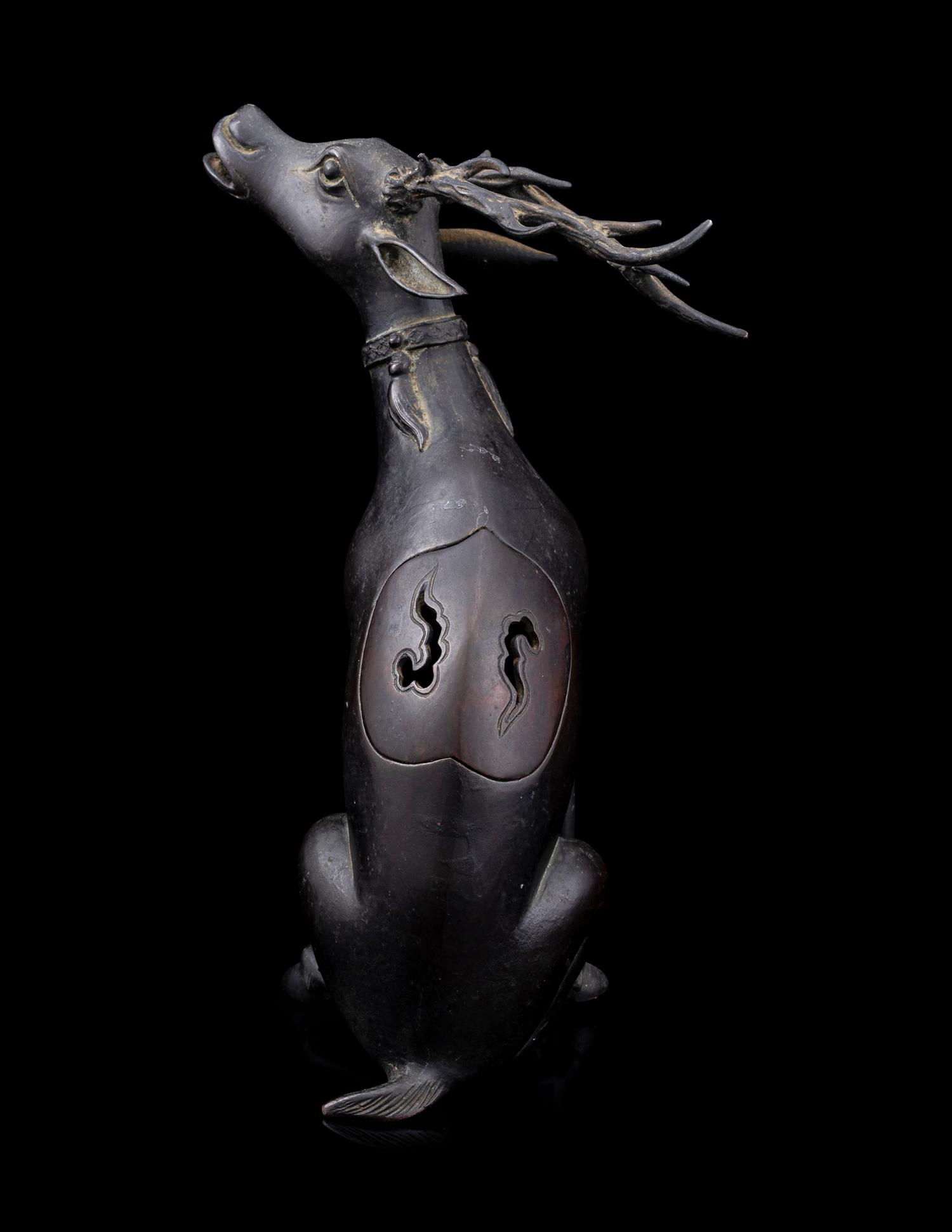 A Bronze Deer-Form Incense Burner
