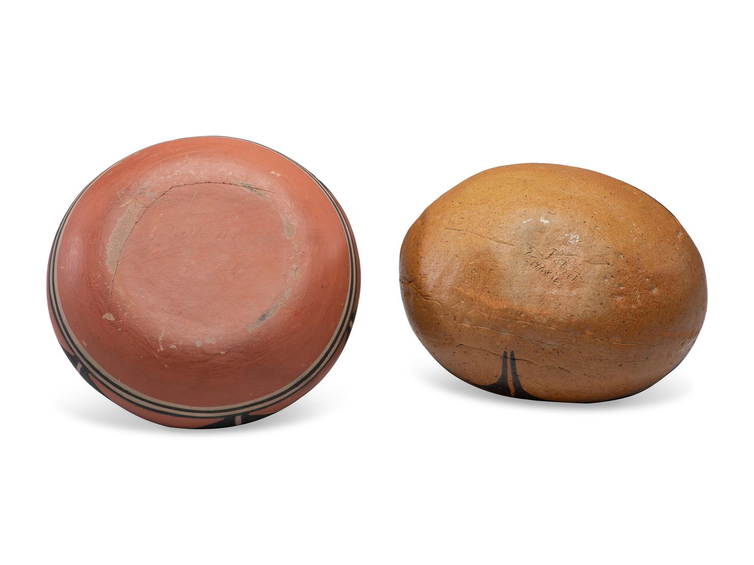 Pottery Canteen and Jar, PLUS