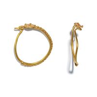 A Pair of Roman Gold Hook Earrings