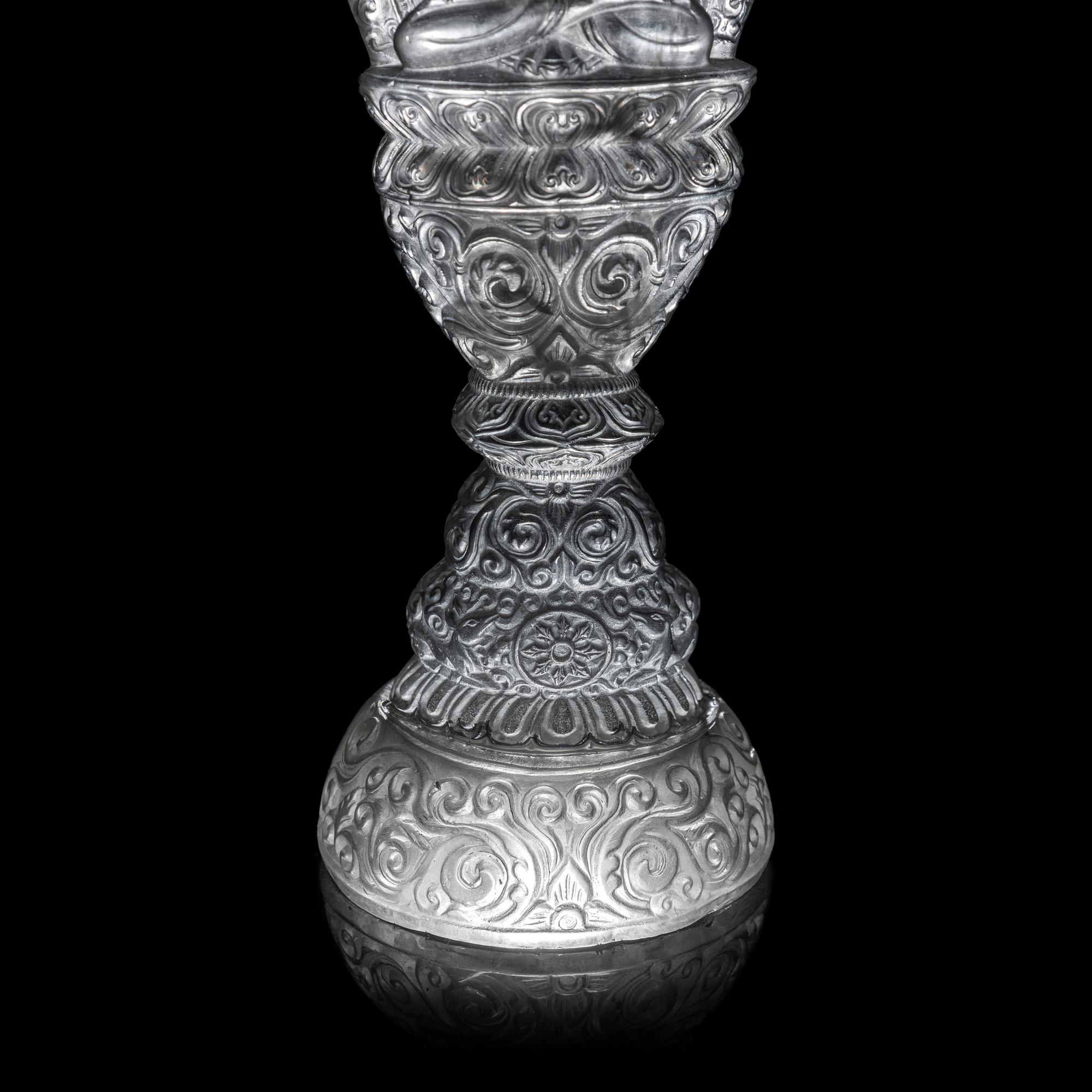 A Nepalese Rock Crystal Manjushri 尼泊爾水晶雕四臂文殊說法像