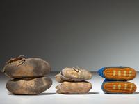 Plains Children's Beaded Hide Moccasins
