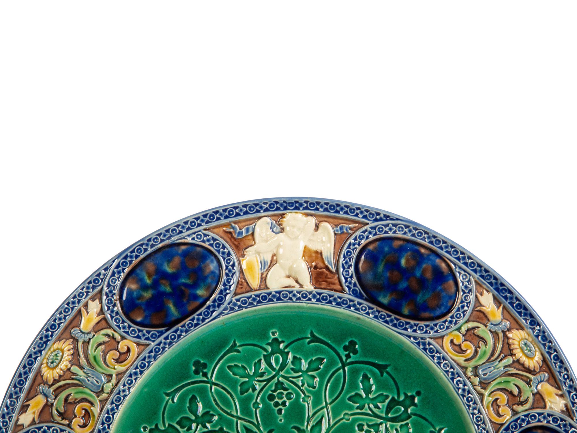 A Set of Twelve Minton Majolica Palissy Ware Plates — MID TO LATE 19TH CENTURY
