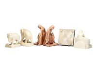 A Pair of Rookwood Pottery Monk Bookends