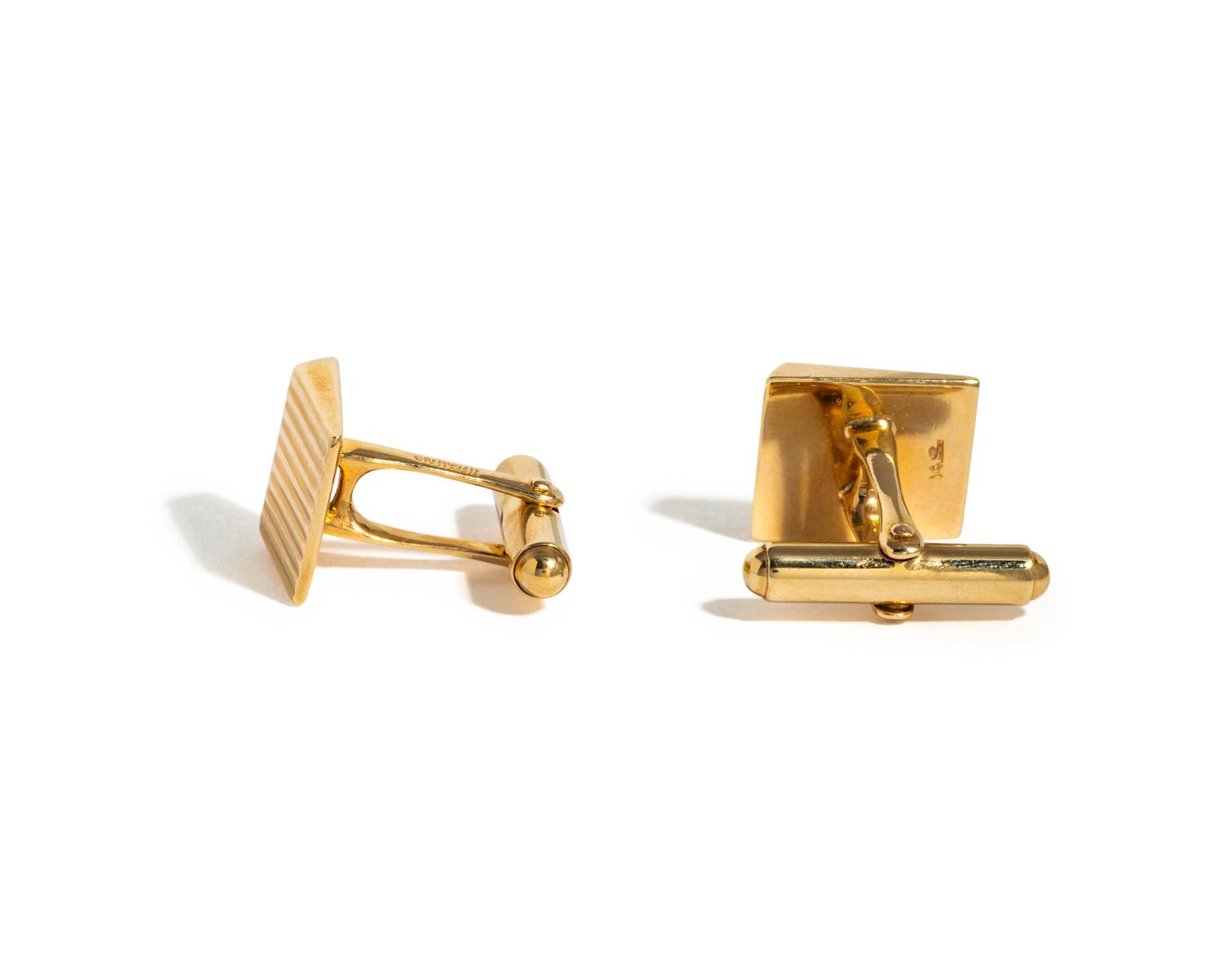 TIFFANY & CO., YELLOW GOLD CUFFLINKS