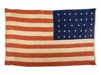 [FLAGS]. Civil War-era 34-star American flag. Ca 1861-1863.