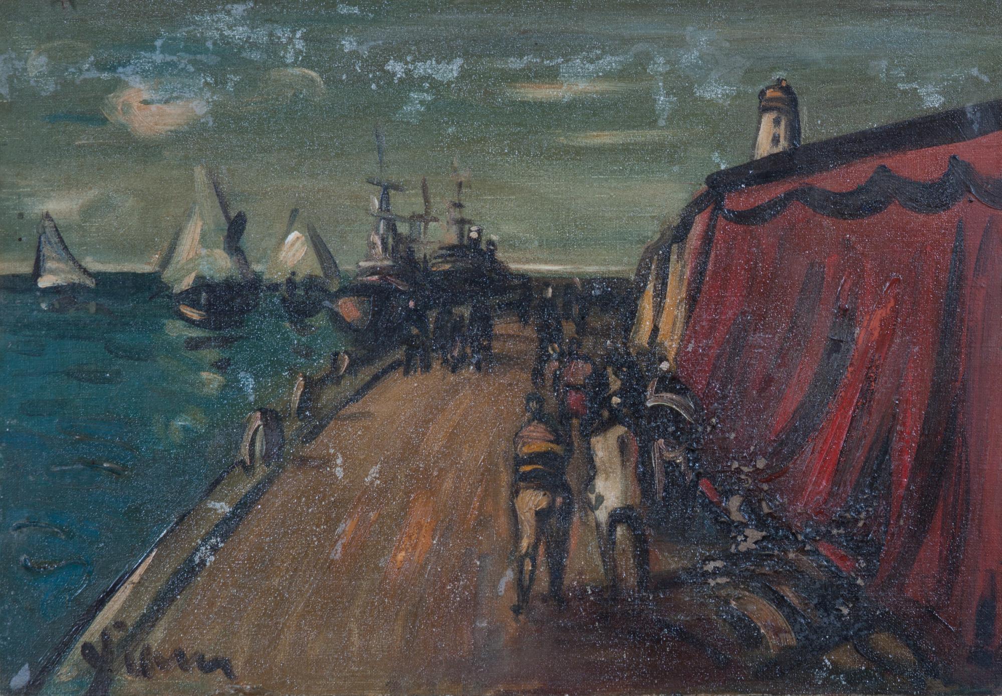 Artist Unknown, (American, 20th century), Harbor Scene