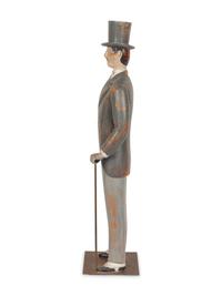 Folk Art Man With Top Hat and Cane