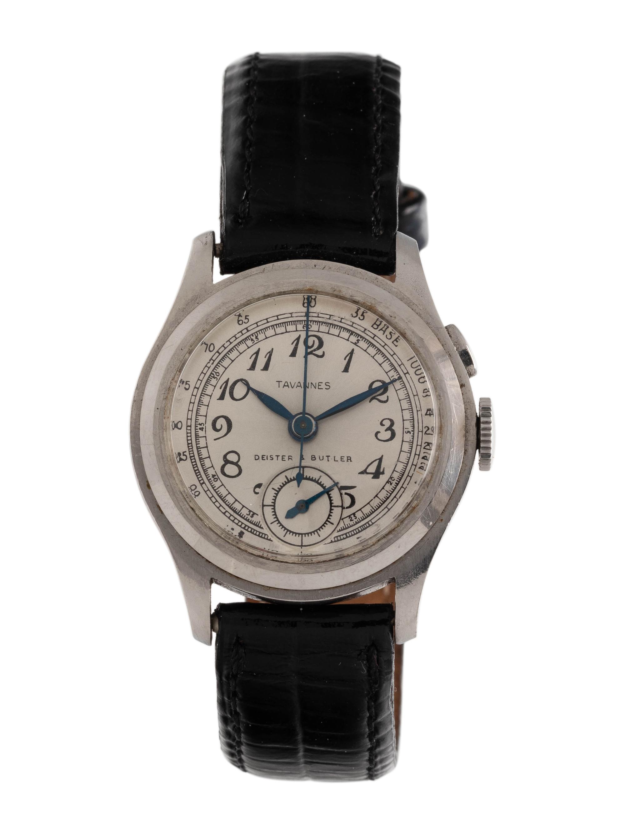 TAVANNES, VINTAGE, STAINLESS STEEL CHRONOGRAPH WRISTWATCH