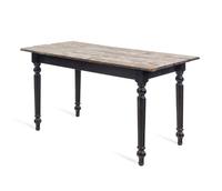 A French Provincial Painted and Parcel Ebonized Dining Table