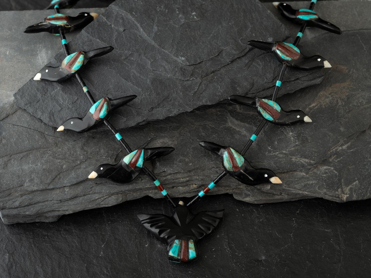 Southwestern-style Parrot Fetish Necklace