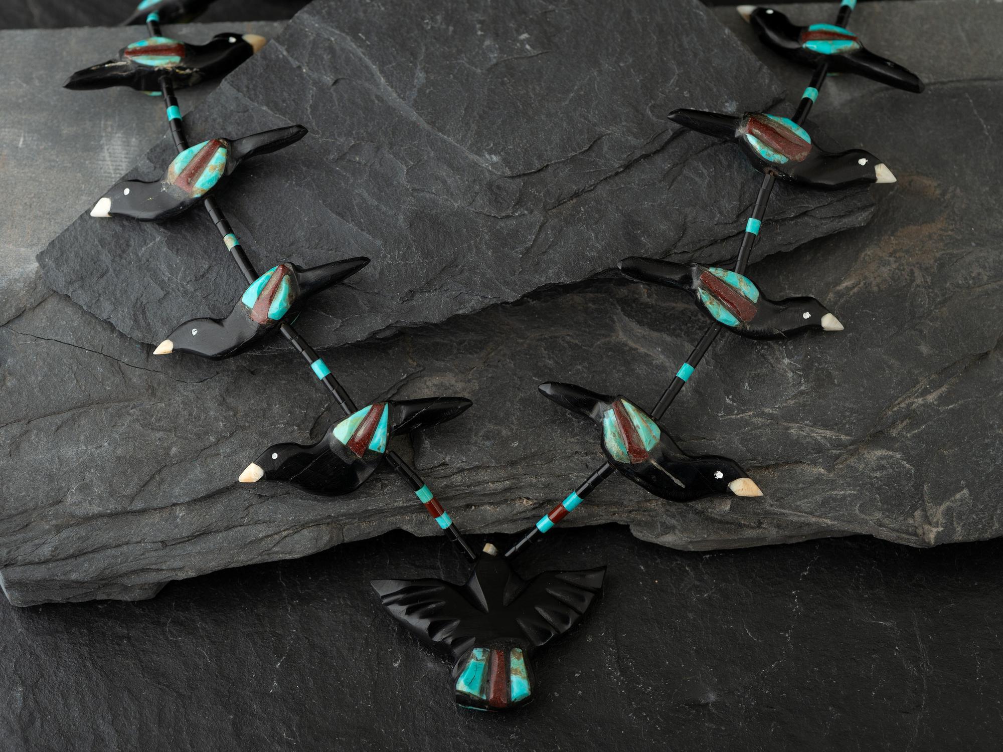 Southwestern-style Parrot Fetish Necklace