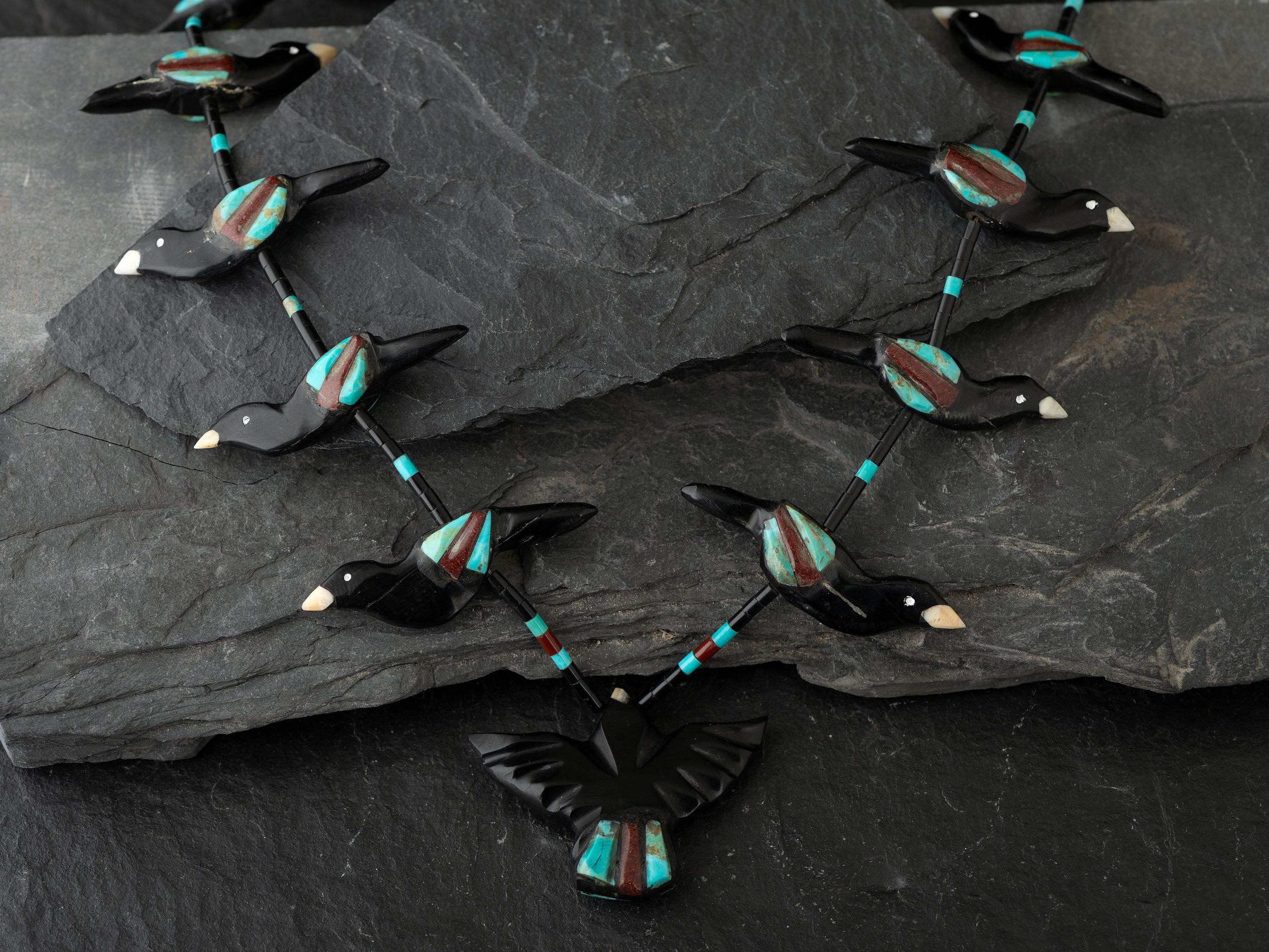 Southwestern-style Parrot Fetish Necklace