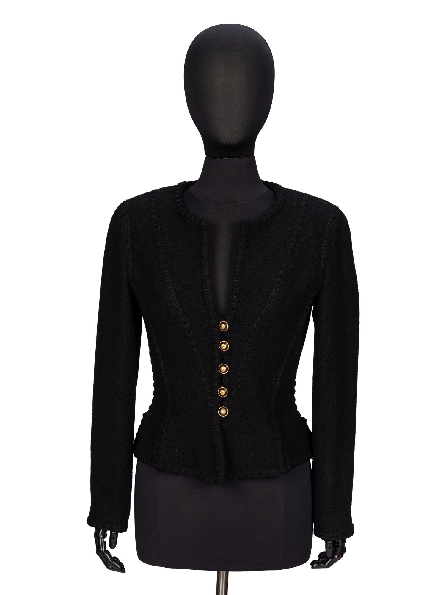 Chanel, Black Bouclé Tweed Jacket