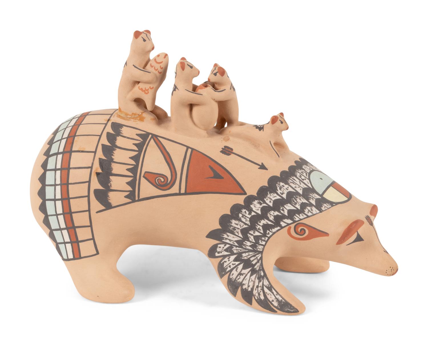 Pottery Mama Bear and Cubs