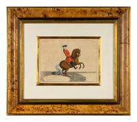 A Set of Four French Hand-Colored Engravings