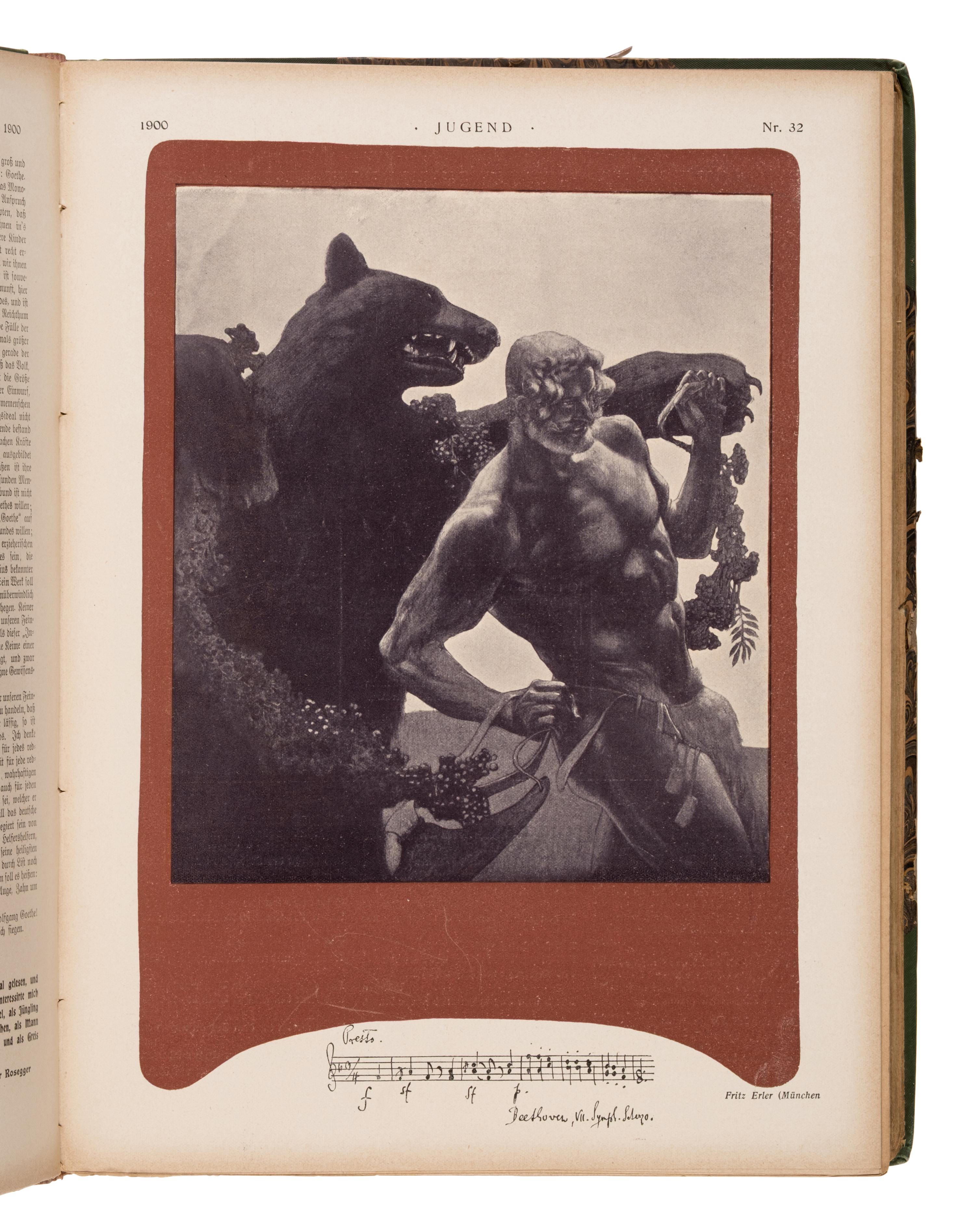 Hirth, Georg (1841-1916), editor. Jugend: Münchner illustrierte Wochenschrift für Kunst und Leben . Munich and Leipzig: G. Hirth's Kunstverlag, 1896-1900.