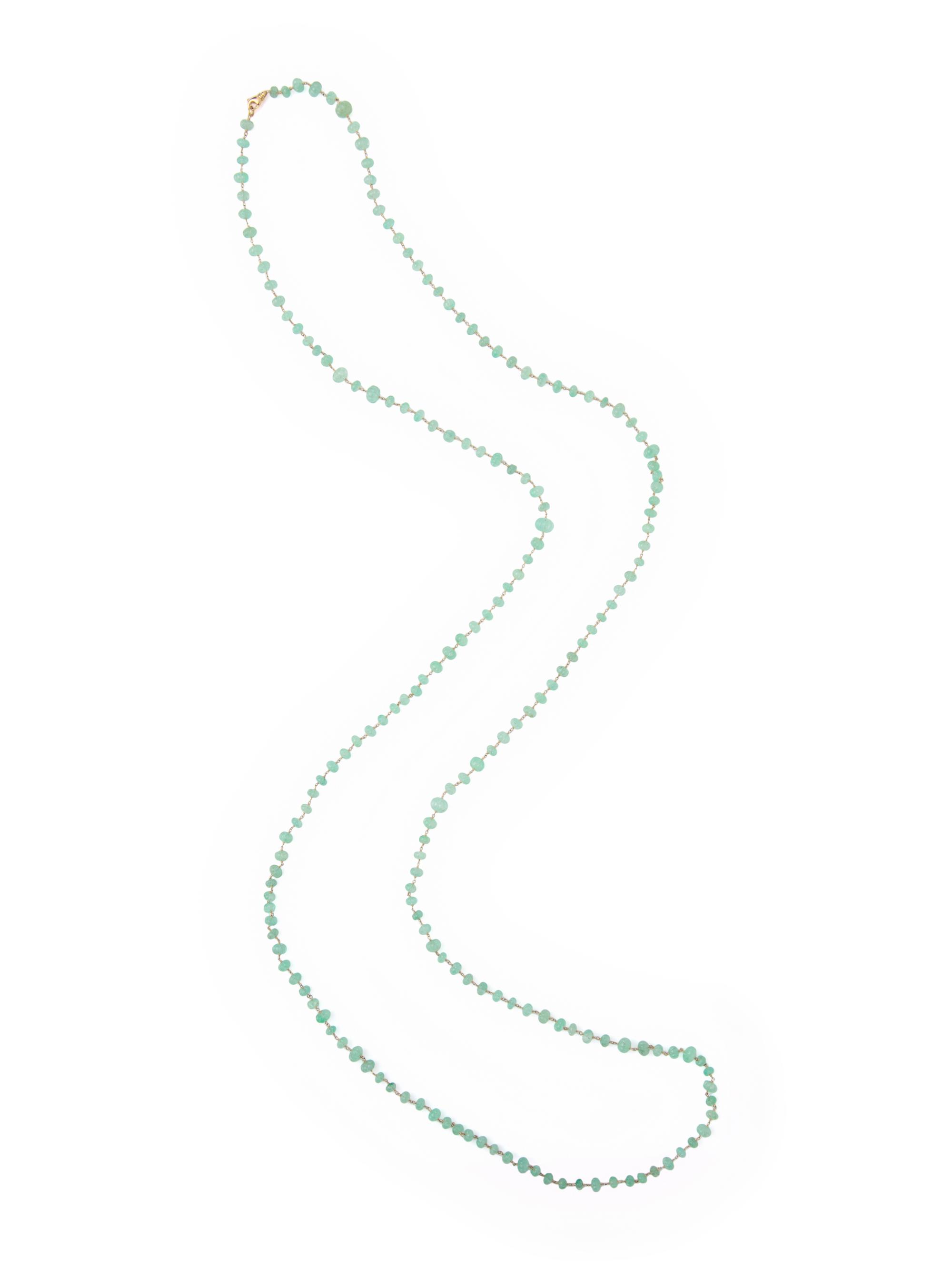 GREEN BERYL LONGCHAIN NECKLACE