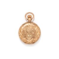 ELGIN, 14K YELLOW GOLD HUNTER CASE POCKET WATCH