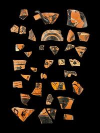 36 Attic Black-Figured Vase Fragments