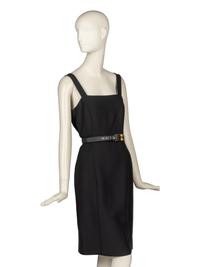 Versace, Black Belted Dress