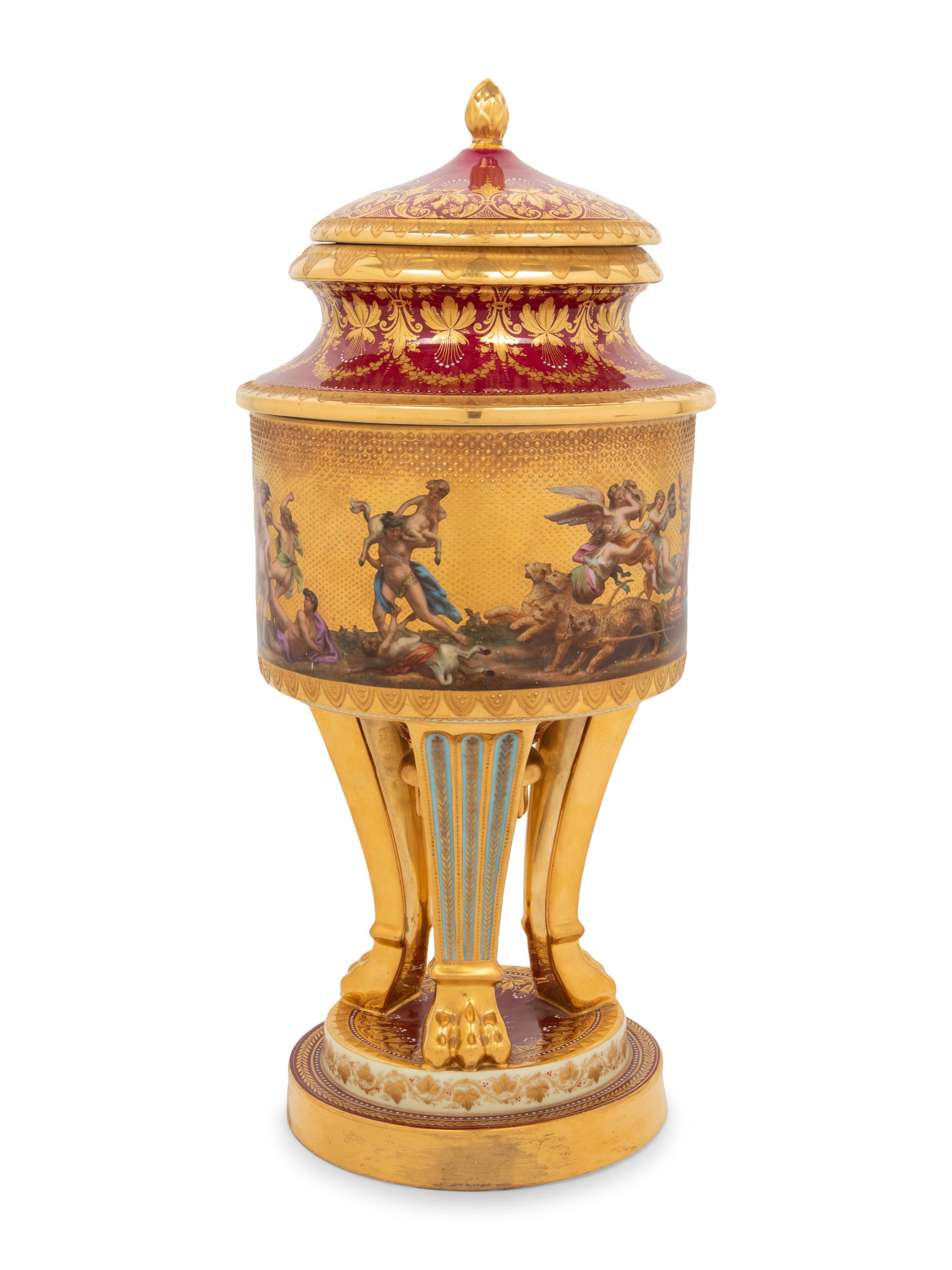 A Vienna Porcelain Urn