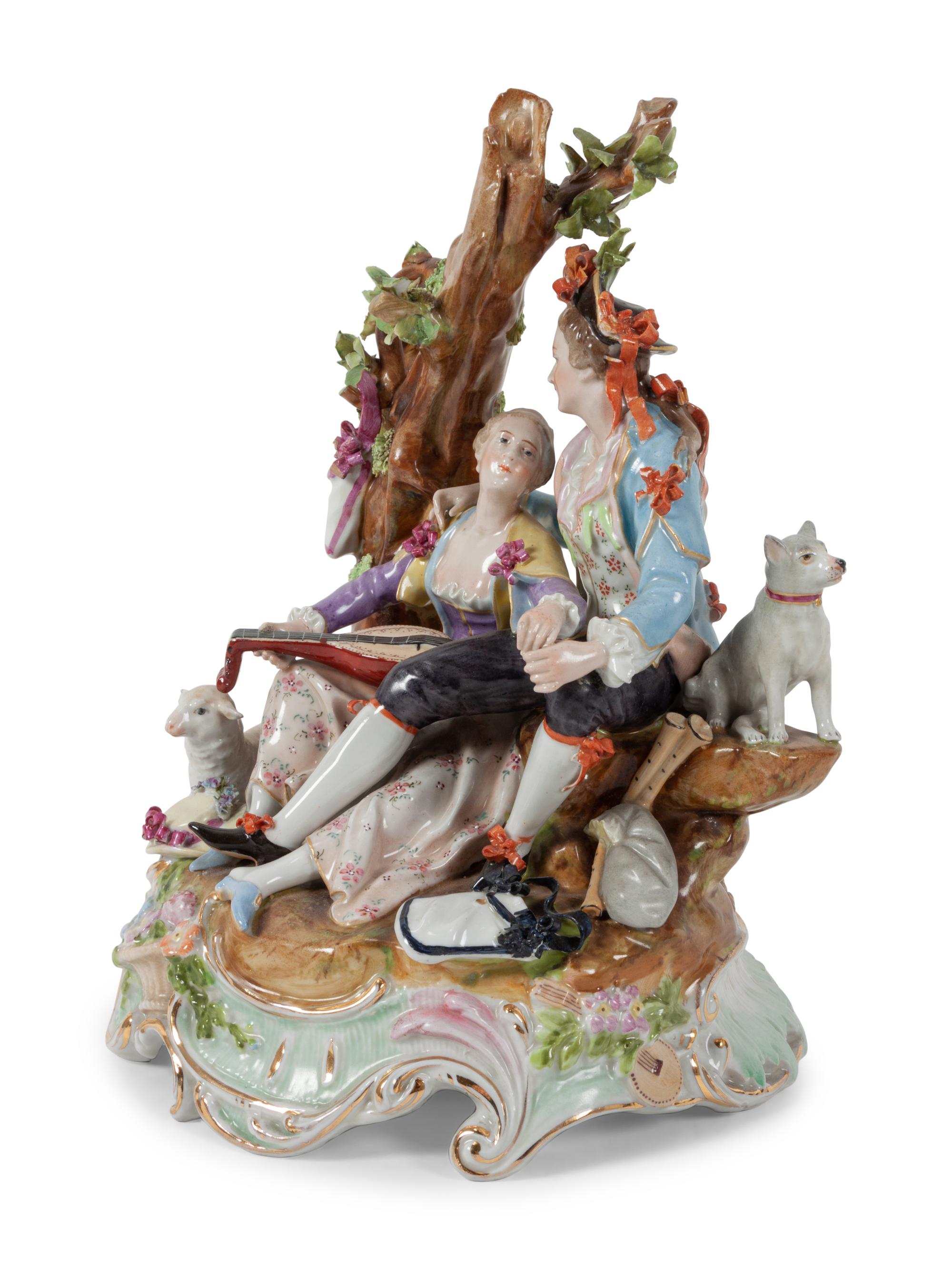 A Continental Porcelain Figural Group