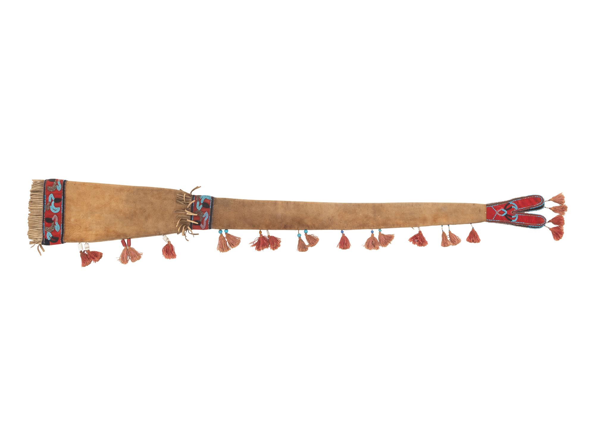 Athapaskan Moose Hide Beaded Rifle Scabbard