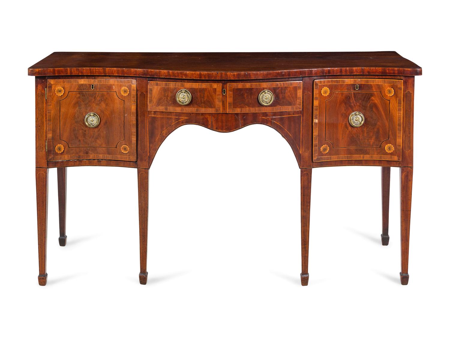 A George III Inlaid Mahogany Sideboard