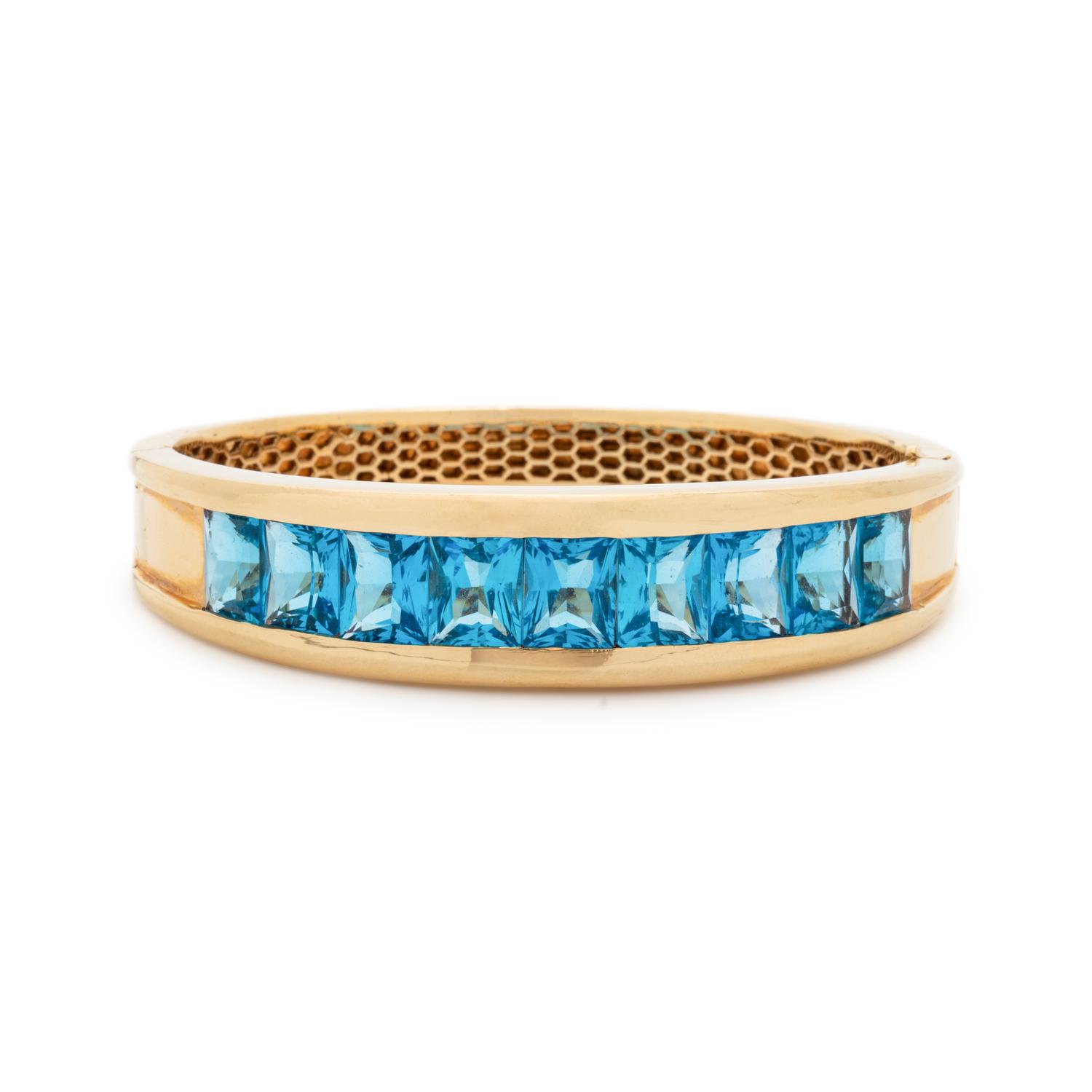 BLUE TOPAZ BANGLE BRACELET