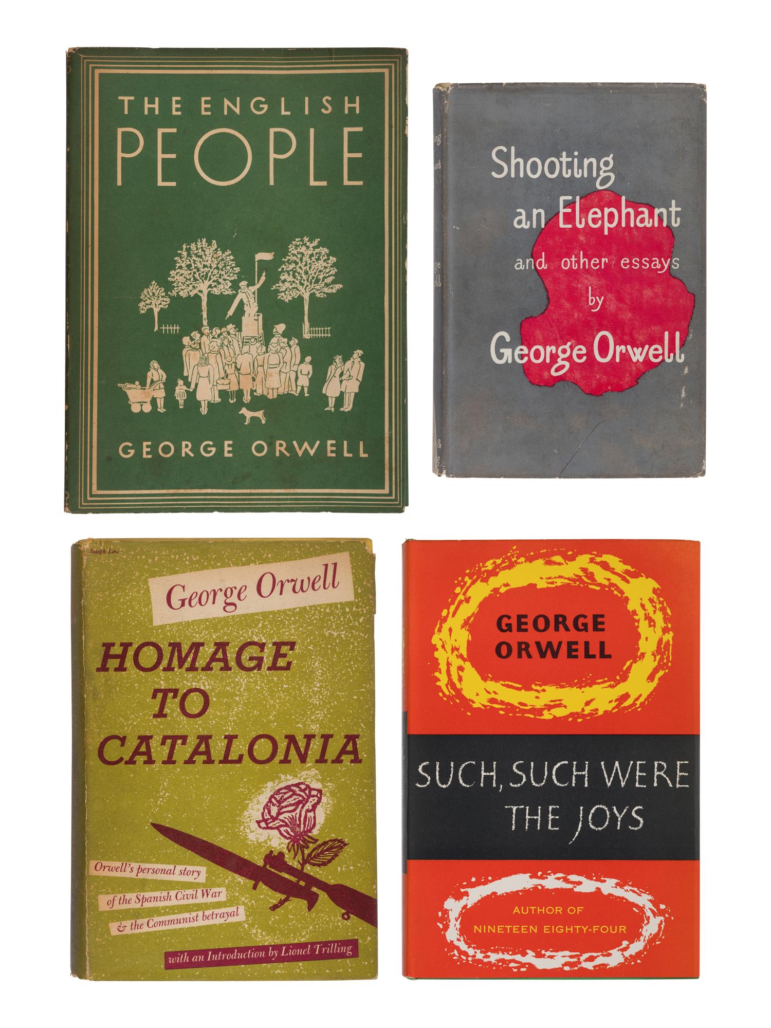 ORWELL, George (1903-1950). A group of 4 FIRST EDITIONS, comprising: