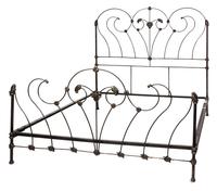 A Victorian Cast-Iron Full-Sized Bedstead Height 71 x width 80 inches. — LATE 19TH/EARLY 20TH CENTURY