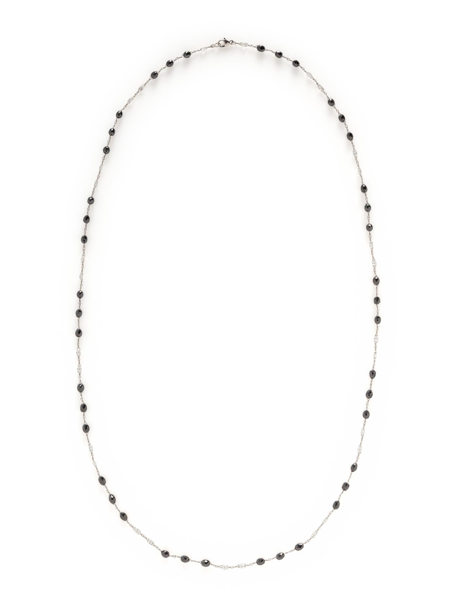 COLLECTION OF DIAMOND AND BLACK DIAMOND NECKLACES