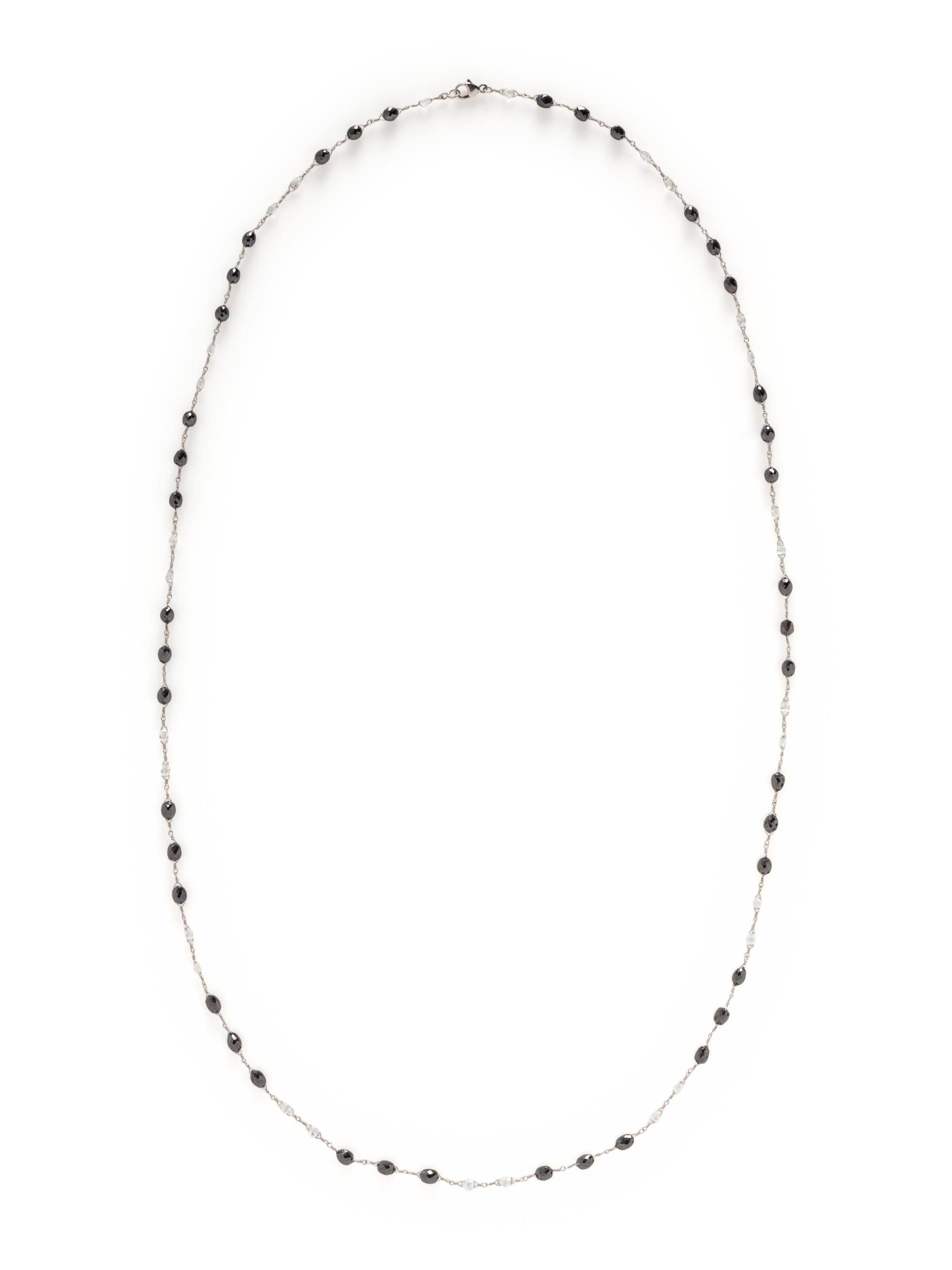 COLLECTION OF DIAMOND AND BLACK DIAMOND NECKLACES
