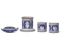 A Group of Wedgwood Jasperware Desk Articles