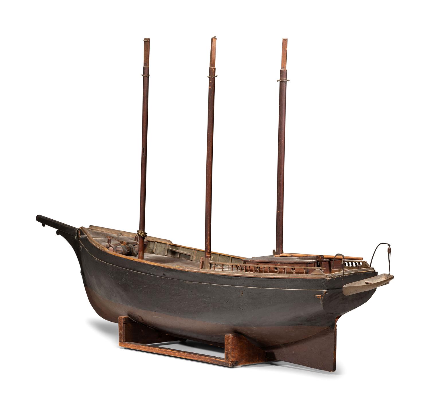 A Carved and Painted Wood Model of the Whaling Ship Essex
