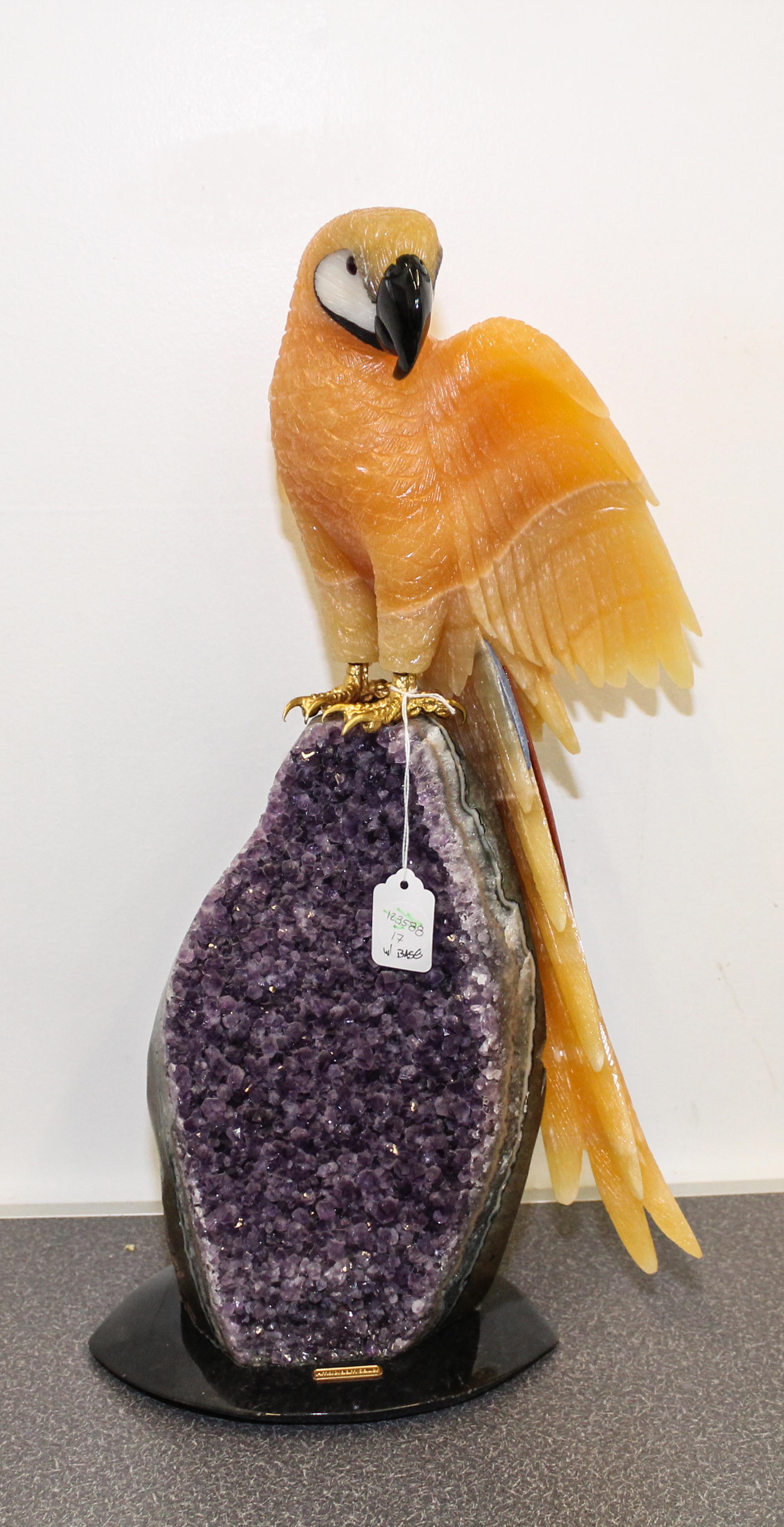 A Hardstone Ornithological Figure Height 20 inches. — AMSTERDAM SAUER