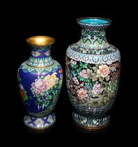 Three Large Chinese Cloisonné Baluster Vases