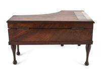 A Regency Mahogany Piano-Form Sewing and Music Box
