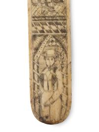 A Scrimshaw Corset Busk with Man and Woman