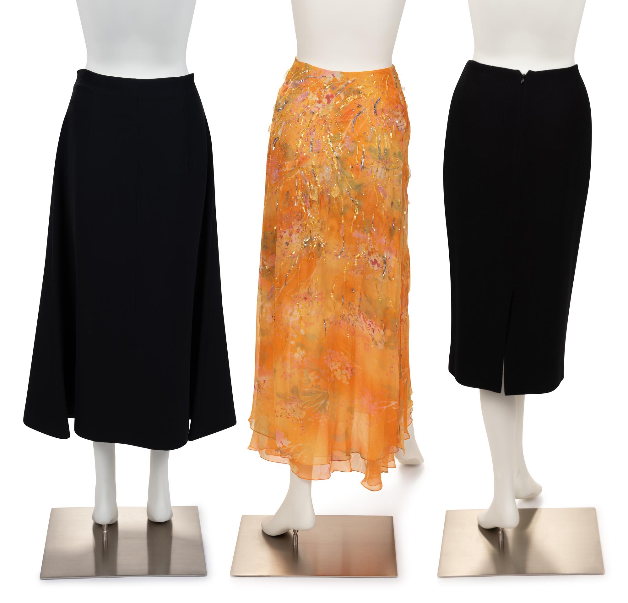Three Designer Skirts: Two Dior, One Oscar de la Renta, 2010-20s