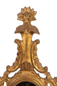 A Giltwood Banjo-Form Wall Mirror
