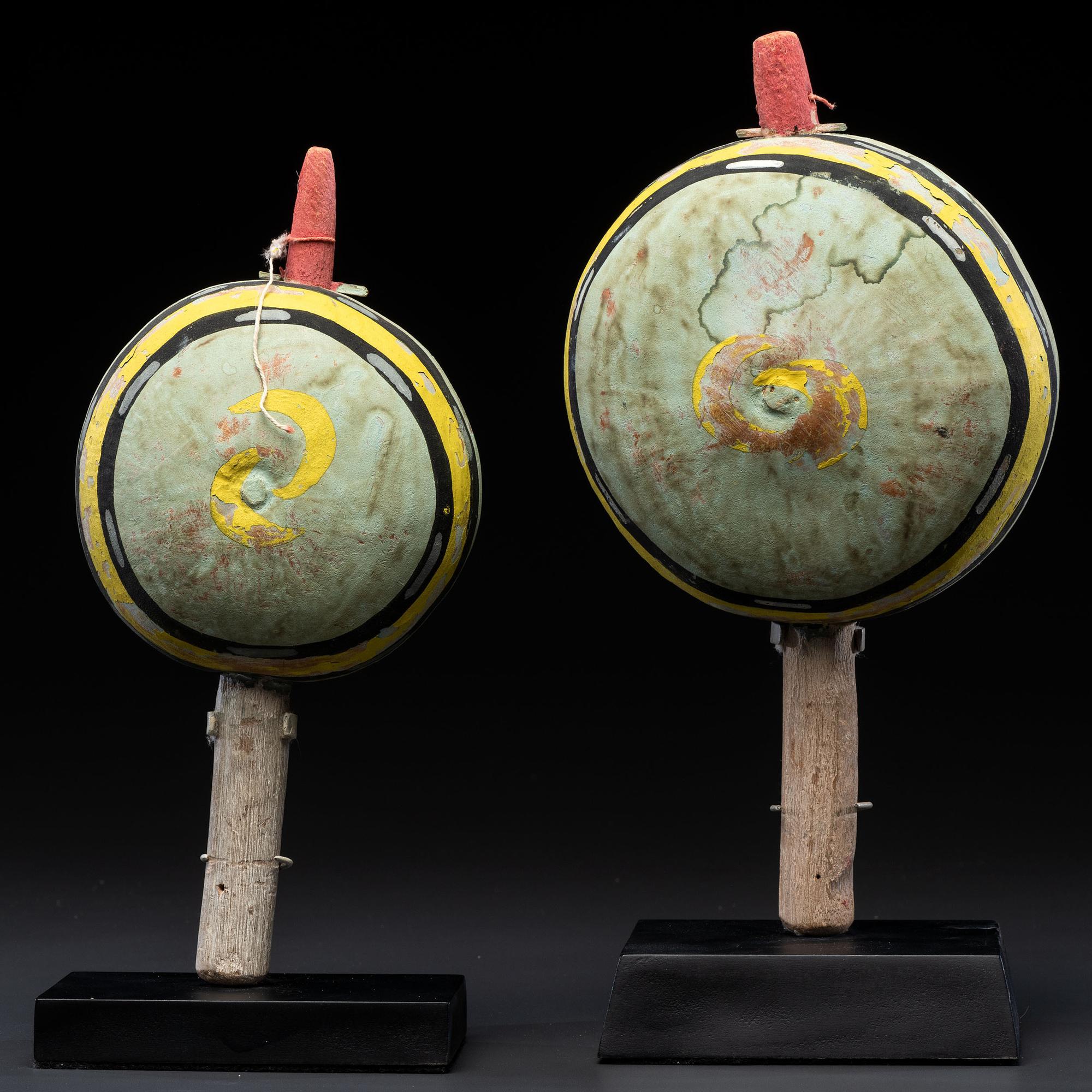 Pueblo Polychrome Rattles, Matched Pair, From the Collection of Dick Jemison, Alabama