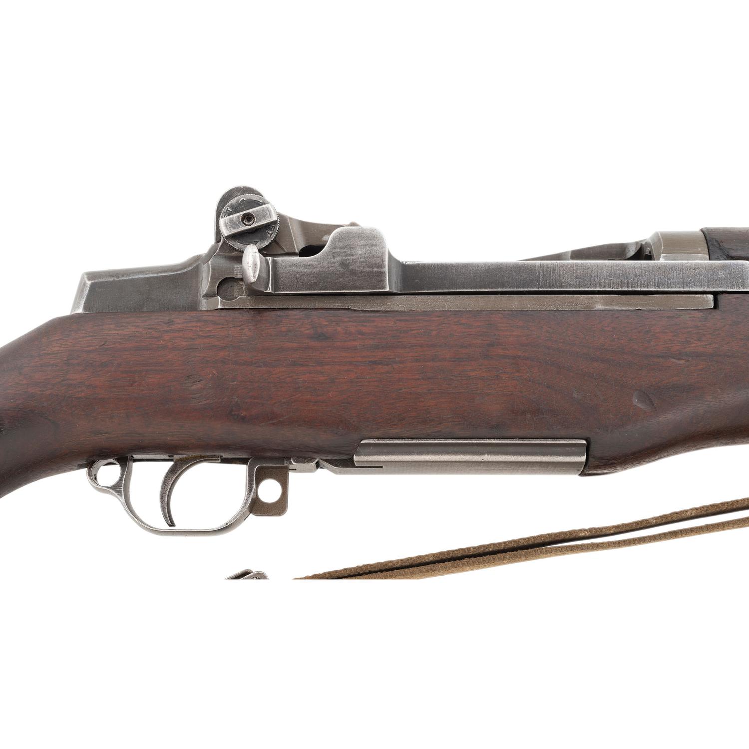 **World War II 1943 Springfield M1 Garand Rifle with Original Barrel, Uncut Operating Rod, Locking Bar Sights