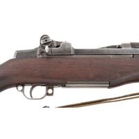 **World War II 1943 Springfield M1 Garand Rifle with Original Barrel, Uncut Operating Rod, Locking Bar Sights