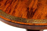 A Regency Brass-Inlaid Rosewood Center Table