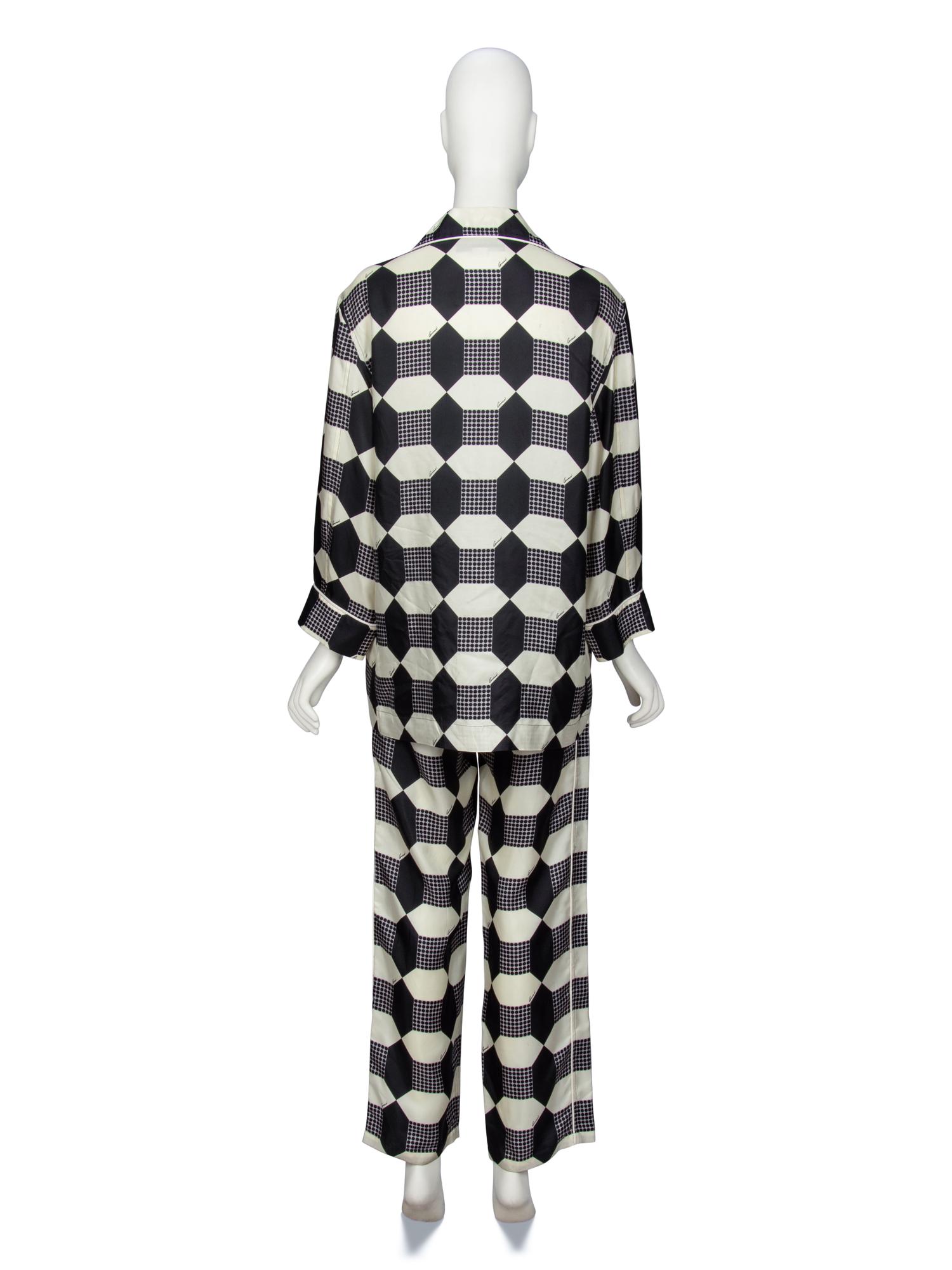 GUCCI, PRINTED SILK TWILL PAJAMA ENSEMBLE