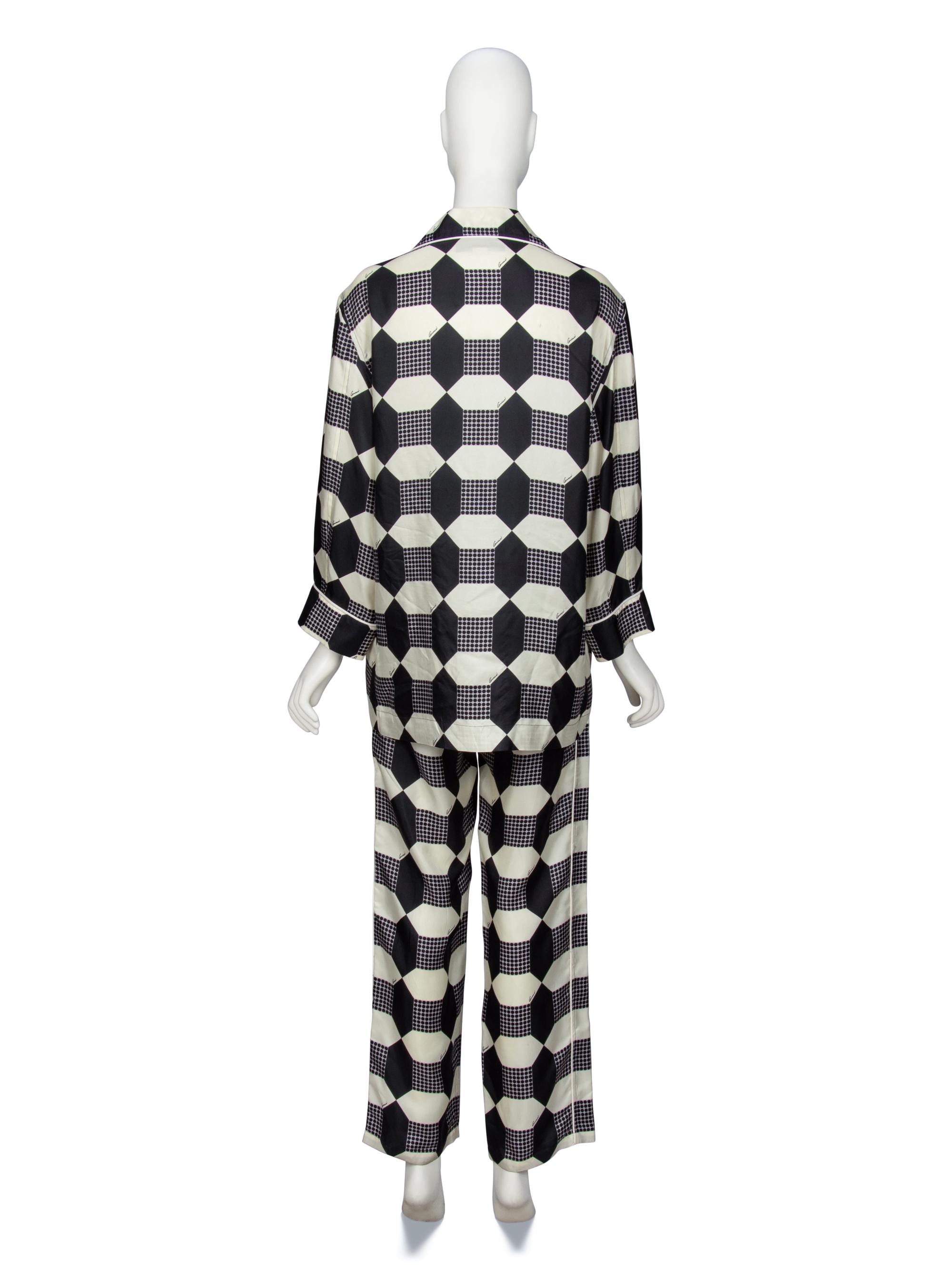 GUCCI, PRINTED SILK TWILL PAJAMA ENSEMBLE