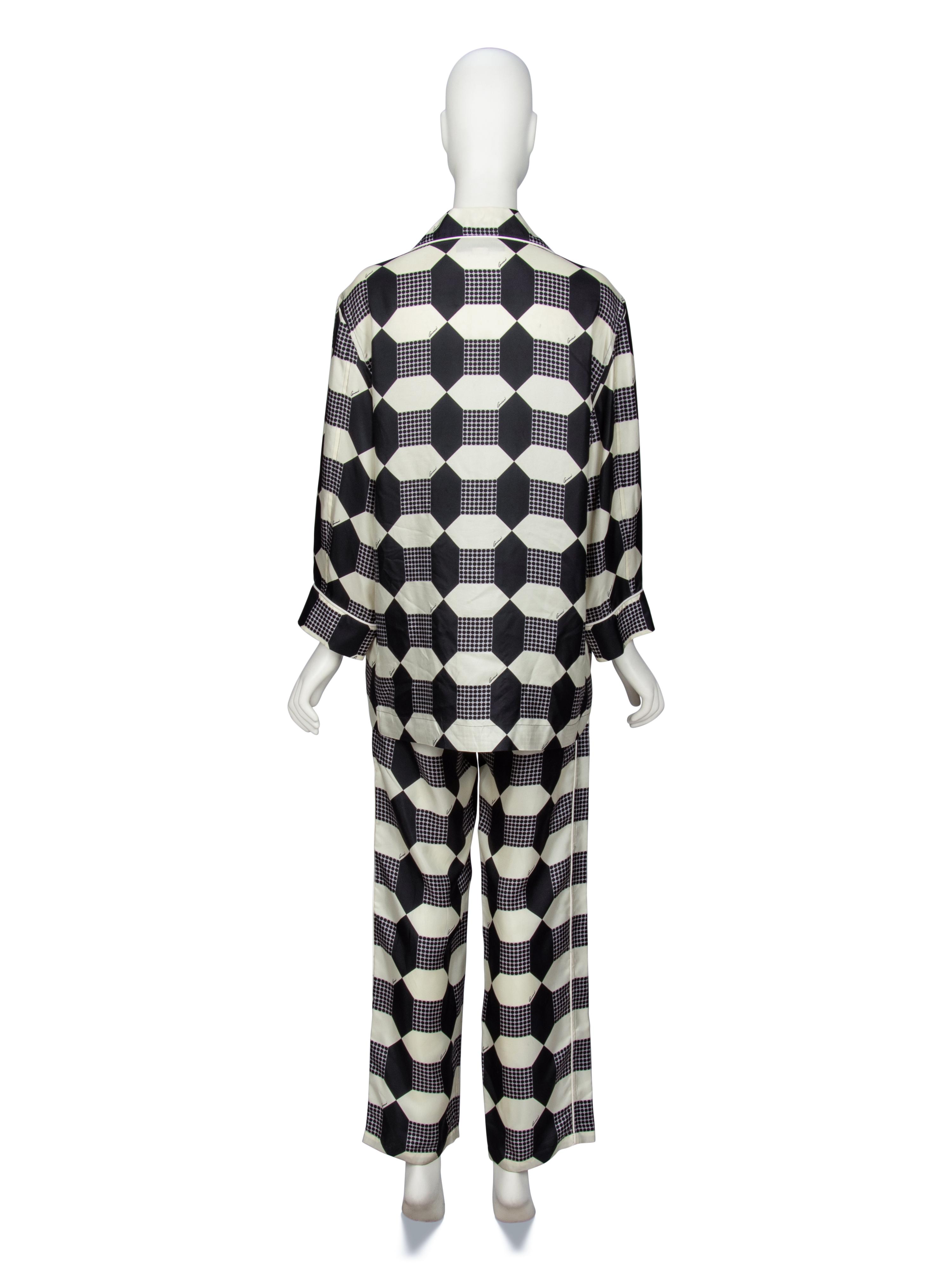 GUCCI, PRINTED SILK TWILL PAJAMA ENSEMBLE