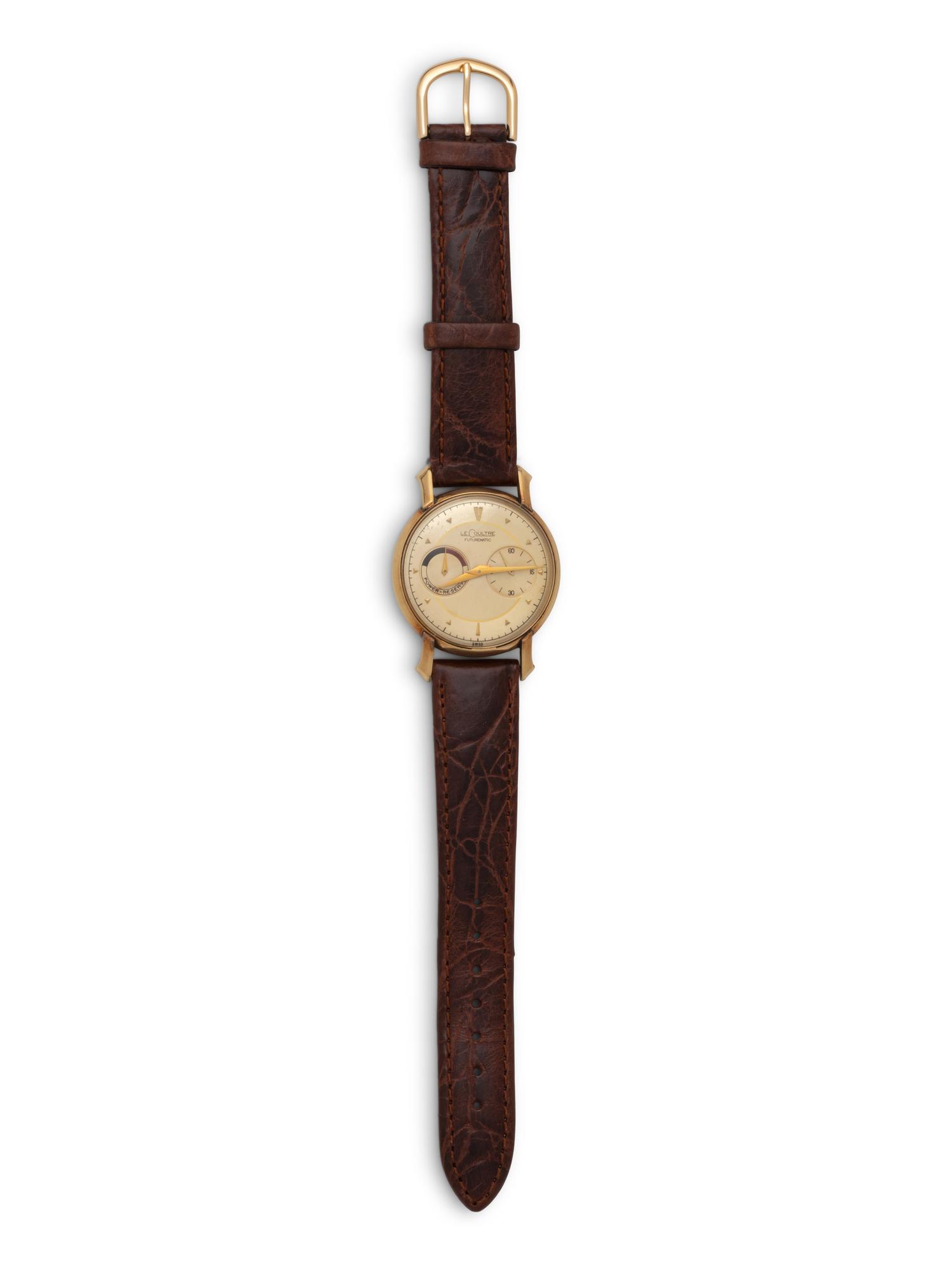 LeCOULTRE, VINTAGE, 10K GOLD-FILLED 'FUTUREMATIC' WATCH