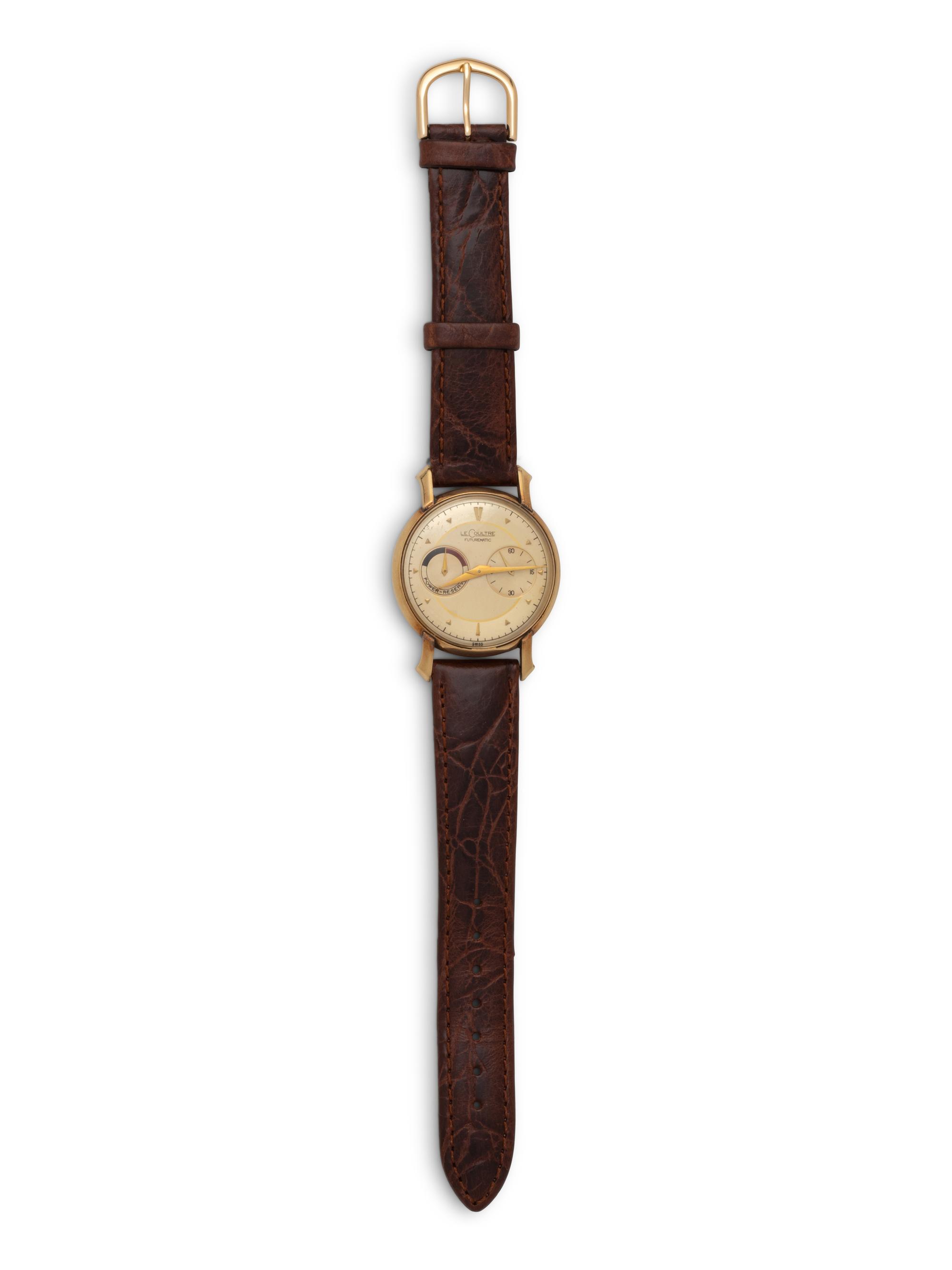 LeCOULTRE, VINTAGE, 10K GOLD-FILLED 'FUTUREMATIC' WATCH